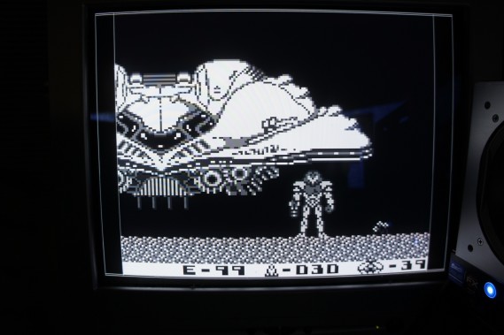 Gameboy DMG-01 screenshot displayed from DE0 FPGA RAM. Using B/W color scheme. 