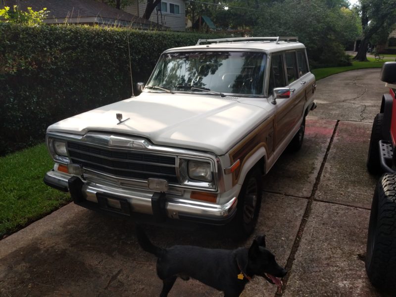 Wagoneer in the driveway after the long day.